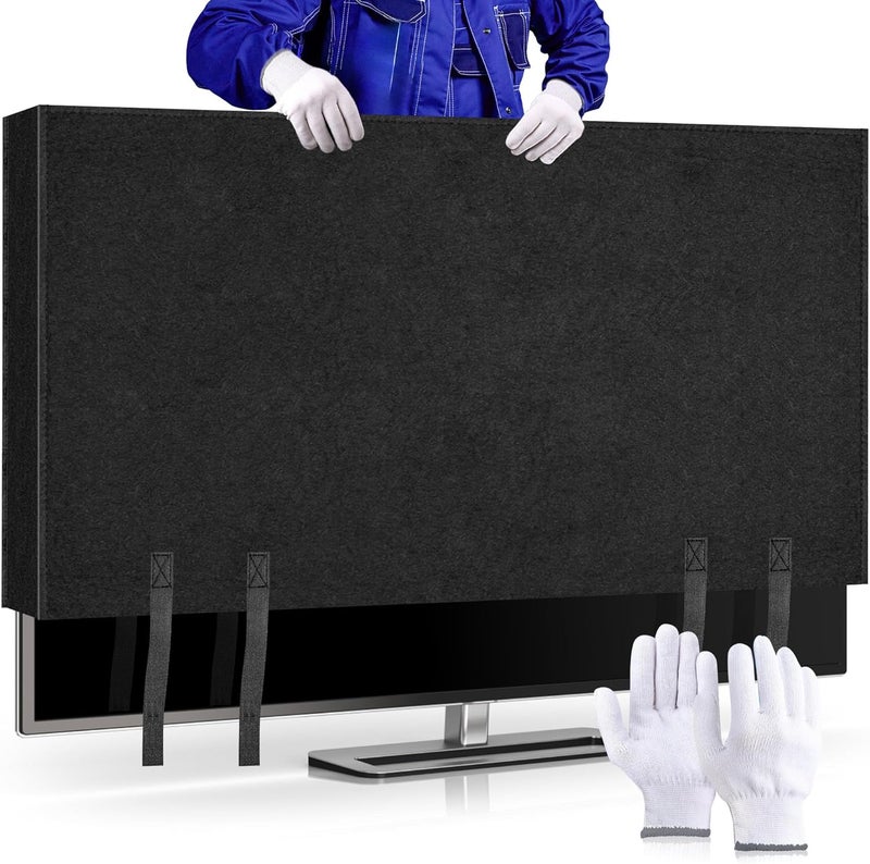 Orchidleaf TV Cover for Moving 70"-75" TV Screen Protector Cover and Flat Dust Anti-Scratch TV For Moving with Bottom Strap and Gloves, Moving, Renovation, Painting - Image 1